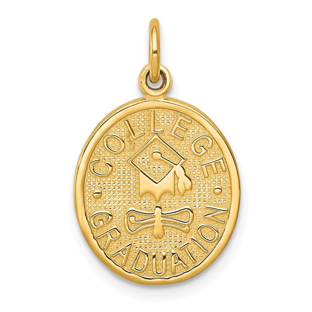 14k Or Jaune Graduation Collège Collier Pendentif Occasion Spéciale