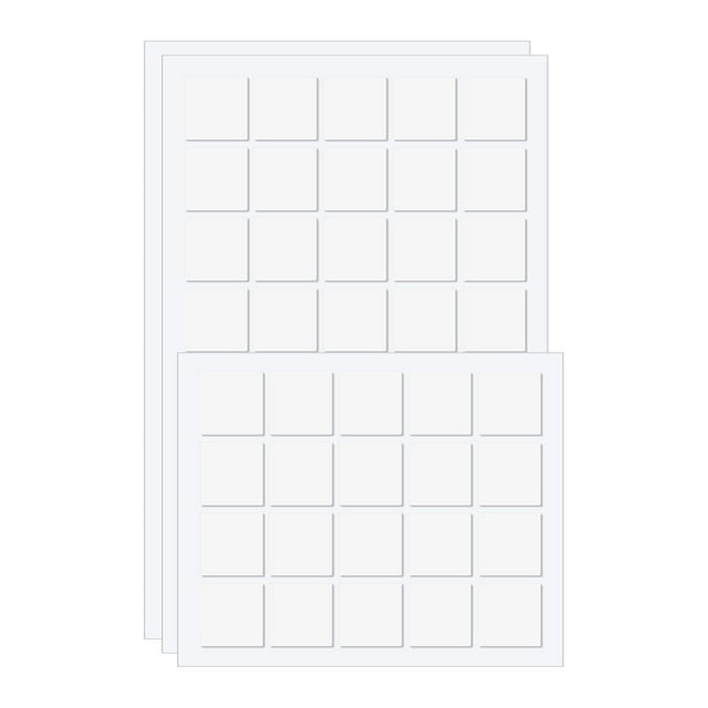 Unique Bargains 1' Double Sided Adhesive Dots, 100 Pack Clear Sticky Tack Square Mounting Putty Removable Adhesive Putty