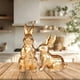 thumbnail image 4 of 2 figuras de conejo de Pascua, esculturas de primavera, adornos de mesa. Oro, 4 of 7