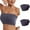 Gray, variant on 2PC Womens Bras Plus Size Strapless Comfort Breathable Wireless Bras with Slip Silicone Bandeau Bralette Tube Top Brown 3XL