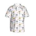 thumbnail image 2 of Daiia Hot Air Balloon Hawaiian Shirt for Men Gentle Cotton Regular Short Sleeve Casual-Small, 2 of 9