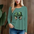 thumbnail image 6 of Women's 300g 100% Cotton Character Head Pattern  Long Sleeve T-Shirt, 6 of 12