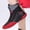 Black Red (568), variant on Men's Heavy-Duty High-Top Wrestling & Boxing Shoes - Full-Lace-Like Strap Closure, Anti-Slip Rubber Sole,  Cushioned Insole, Upper - Training Combat Boots for MMA, Karate, Martial Arts