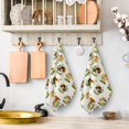 thumbnail image 3 of Cute Mushroom Plant Butterfly Kitchen Towels with Hanging Loop, Beige Boho Absorbent Dish Towels for Kitchen, Botanic Farmhouse Tea Towels for Kitchen Decor 2 Piece 16x24 Inch, 3 of 6