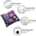thumbnail image 4 of Nawypu  Purple Floral Throw Pillow Case, Cute Flower Decor Pillow Cover, Bedroom Living Room Cushion Cover for Couch Sofa Bed, 2pcs, 4 of 6
