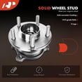 thumbnail image 4 of A-Premium 2 x Rear Wheel Bearing and Hub Assembly with 5-Lug Compatible with Ford Escape 2013-2019 & Lincoln MKC 2015-2019, AWD Only, 4 of 6