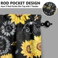 thumbnail image 5 of Vintage Bohemian Curtains 36 Inch Short - 3 Panel Rustic Floral Farmhouse Set with Wildflowers, Rod Pocket Window Treatment for Country Kitchen, 5 of 6