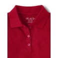 thumbnail image 2 of The Children's Place Girls Uniform Short Sleeve Pique Polo, Sizes XS-XXL, 2 of 3
