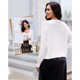 thumbnail image 5 of Womens Lightweight Button Down Cropped Cardigan Sweater Summer Crochet Tops Shrug for Dresses, 5 of 8