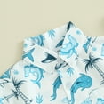 thumbnail image 5 of Bagilaanoe 2pcs Toddler Baby Boy Shorts Set Short Sleeve Print Shirt Tops + Shorts 6M 12M 18M 24M 3T 4T Kids Casual Summer Clothes, 5 of 8