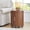Walnut, variant on YOCWO Round End Table with Charging Station, Vertical Strip Side Tables with Sliding Door Storage for Living Room, Natural