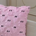 thumbnail image 3 of Halloween Decorations Pillow Covers 18x18 inch Set of 2 Pink Ghost Throw Pillow Cases Soft Plush Faux Fur Wool Decorative Cushion Case for Sofa Couch Bed Chair Living Room Home Decor, 3 of 10