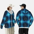 thumbnail image 4 of Fotbe Cat Sketch Chaqueta con Protección Solar UPF 50+ para Hombre y Mujer, Camisa con Capucha y Bolsillos-Medium, 4 of 7