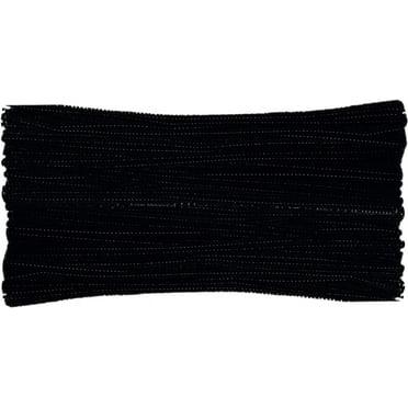 Black Pipe Cleaners Chenille Stems 100 Pieces for DIY Art Craft Decorations Creative (0.24 x 12 Inch)