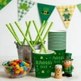 thumbnail image 5 of Happy St Patrick's Day Party Supplies - Plates Napkins Cups, Irish Shamrock Party Green Disposable Paper Dinner Tableware, 5 of 6