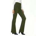 thumbnail image 6 of ClodeEU Women's High Waisted Stretch Bootcut Leggings Denim Pant,Slim Fit Casual Trendy Pants Petite Army Green,Womens Plus S, 6 of 8