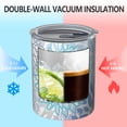 thumbnail image 2 of 12oz Coffee Tumblers Blue Floral Leaf Pattern Stainless Steel Vacuum Insulated Travel Tumbler Coffee Cups Mug with Lid and Straw with Cleaning Brush for Cold & Hot Drinks, 2 of 5