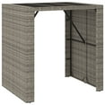 thumbnail image 3 of vidaXL 5 Piece Garden Bar Set Grey Poly Rattan& Solid Wood Acacia, 3 of 5