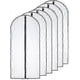 thumbnail image 1 of Moth Proof Garment Bags 60 X 100cm(24' X 40') Black Side Breathable Clear Full Zipper Bags For Clothes Storage(pack Of 6) f74, 1 of 5