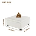 thumbnail image 2 of Noble House 34.25'' Large Square Ottoman Coffee Table,Beige, 2 of 10