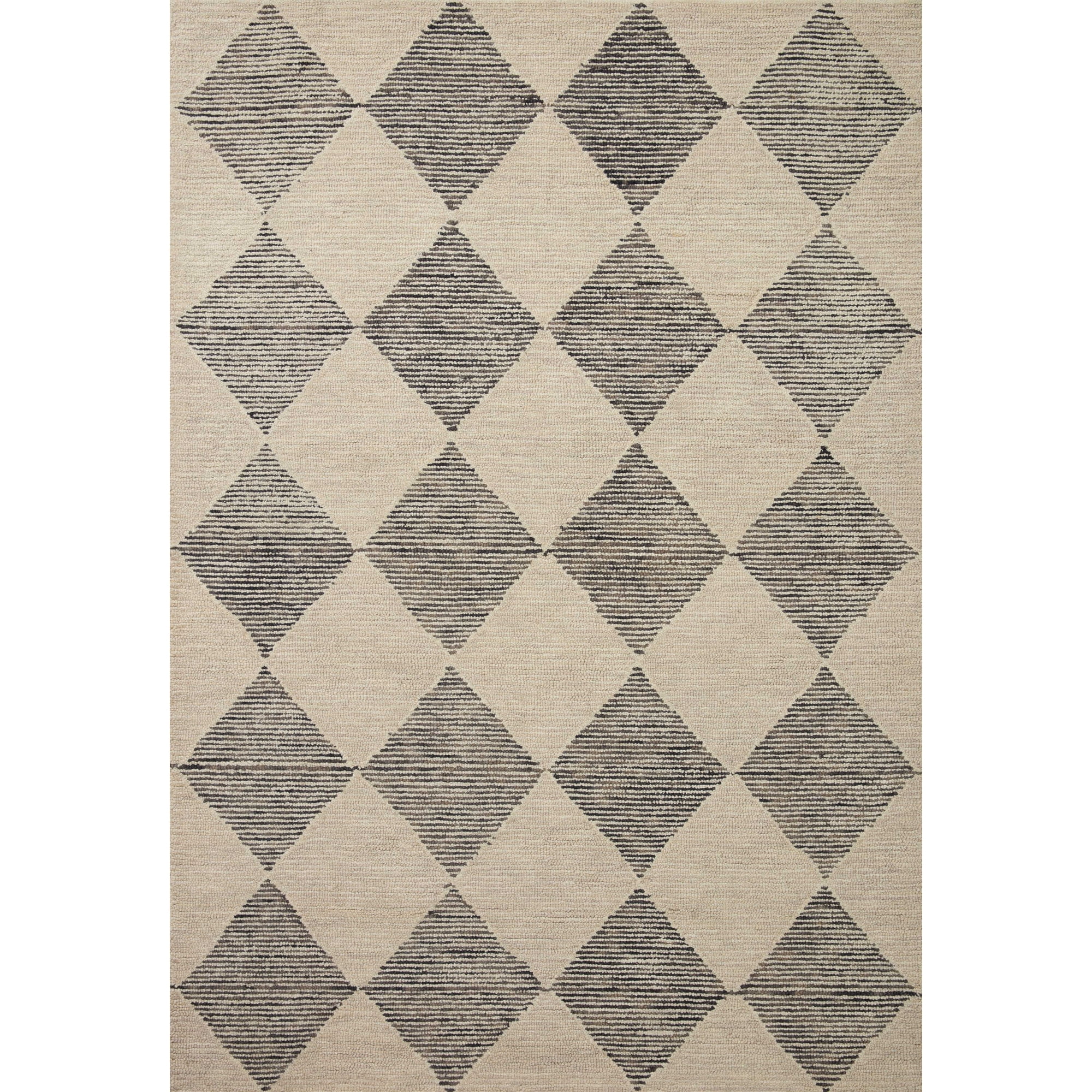 Chris Loves Julia x LoloiFrancis Beige / Charcoal 5'-0" x 7'-6" Area Rug