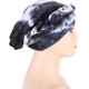 thumbnail image 3 of KAIYANG Gorro con estampado de seda de leche y trenza para la cabeza, gorro anticaída, gorro trenzado (negro y gris), 3 of 5
