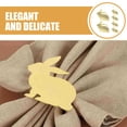 thumbnail image 3 of ETHZZLE 6Pcs Golden Zinc Alloy Napkin Rings Easter Bunny Shaped Decorative Napkin Holders, 3 of 8
