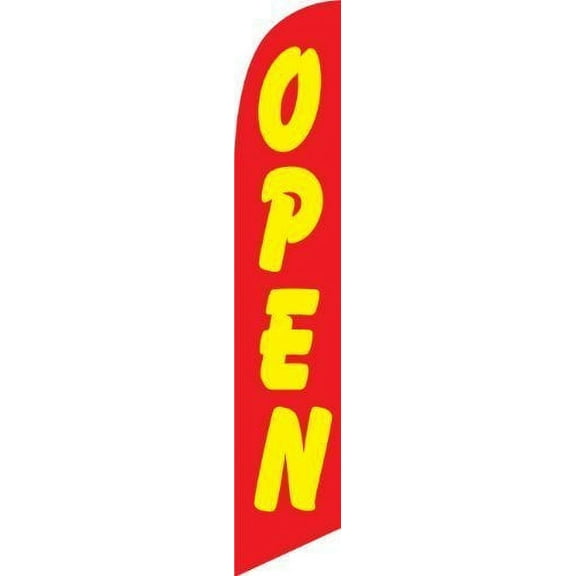 12ft x 2.5ft Open red/yellow Replacement Feather Swooper Banner Flag - FLAG ONLY - by Flags Importer