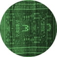 thumbnail image 1 of Ahgly Company Indoor Round Persian Emerald Green Traditional Area Rugs, 7' Round, 1 of 4