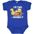 thumbnail image 3 of Inktastic I'm 2 and Crushing It Construction 2nd Birthday Boys or Girls Baby Bodysuit, 3 of 5
