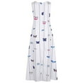 thumbnail image 6 of Frontwalk Womens Sleeveless Pockets V-Neck Long Maxi Dress Casual Bohemian Butterfly Print Long Dress, 6 of 9