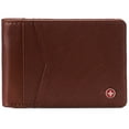 thumbnail image 1 of Alpine Swiss Mens Slimfold Wallet RFID Safe Bifold Genuine Leather ID Window, 1 of 6