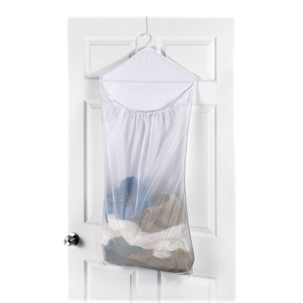 Whitmor DuraClean Over the Door Hanging Laundry Hamper White Walmart