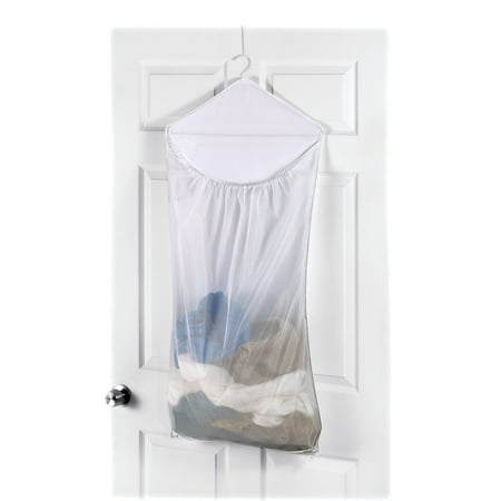 Whitmor Dura Clean Over The Door Hanging Laundry Hamper White