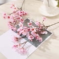 thumbnail image 3 of VONKY Artificial Flower Branch Simulation Floral Decor Table Centerpiece artificial Flower Home Wedding Decoration, Pink, 3 of 6
