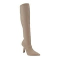 thumbnail image 5 of BELOVELY【SHARPE-20】Fashionable Taupe High Heel Stiletto Knee-high Boots Pointed Toe Spool Heel, Fashion Dress Boots for Women Girl Footwear Shoe Walking Shoes Rubber Soft Nail Comfort Stylish, 5 of 9