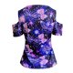 thumbnail image 4 of ICHUANYI Clearance Women's Broken Floral Printed Loose V-Neck Short Sleeve Tunic Shirt Blouse Tops(Purple, S) ICHUANYI WER2023080902862, 4 of 6