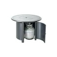 thumbnail image 4 of Alfresco Home Hartwick 34" Round Aluminum Gas Fire Pit Chat Table in Topaz Gray, 4 of 5