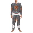 thumbnail image 3 of Gukieu Mandala Print Men's Long-sleeved Pajamas Set, Elastic Waist Pajamas Button-down Pajamas Two-piece Set, Suitable for Adult Male Home Wear-XX-Large, 3 of 7