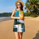thumbnail image 3 of Disketp Abstract Brushstrokes Green Blue para Vestido sin Mangas para Mujeres, Vestidos de Verano para Mujeres, Casual y Holgado para la Playa, 3 of 7