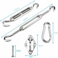 thumbnail image 4 of Kit de Fixation de Voile d'Ombrage, Kit de Fixation de Voile d'Ombrage en Acier Inoxydable pour Triangle et Carré, Rectangle, Accessoires de Fixation de Voile d'Ombrage (M6), 4 of 4