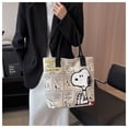 thumbnail image 3 of Nuevo bolso de mano de gran capacidad con personaje de anime personalizado simple y creativo de Snoopy, lindo bolso de hombro versátil con dibujos animados kawaii, 3 of 5