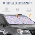 thumbnail image 4 of Fotbe Purple Butterfly 2-Piece Car Windshield Sun Shade | Sun Blocker for Car Windshield | Foldable Automotive Interior Accessories for Sun Protection-Small, 4 of 7