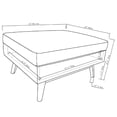 thumbnail image 4 of 34" Gray Polyester Mid-Century Rectangula Storage Ottoman with Lift-Up Lid, 4 of 8
