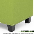 thumbnail image 6 of WSSYzyzf 25 Inches Storage Ottoman, Upholstered Linen Foot Rest Stool for Couch with Hinged Lid, Ottoman with Storage for Living Room, Bedroom, Entryway, Load up to 600 lbs, Green, 6 of 18