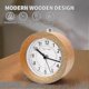 thumbnail image 2 of Wooden Analog Alarm Clock with Snooze Function, Silent Non-Ticking Retro Table Clock for Home and Office Use, 2 of 5