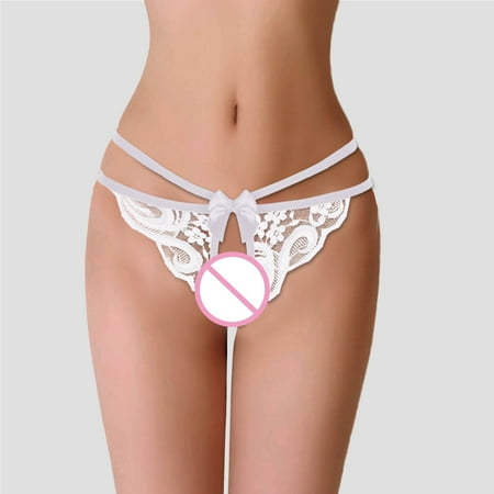 Sexy Panties for Women Low Rise Lace Thongs Sexy Mesh Panties Crotchless Panties Lace Lingerie for Women