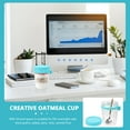 thumbnail image 4 of Raindrops Overnight Oats Container Sky-Blue Glass 1 Set 4.8In, 4 of 6