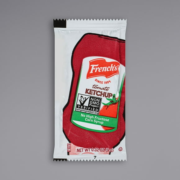 French's 9 Gram Tomato Ketchup Packets - 1000/Case