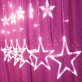 thumbnail image 1 of Lámpara Luces de cadena de estrellas LED de cortina de Navidad Decoración de fiesta en la habitación del hogar, 1 of 1